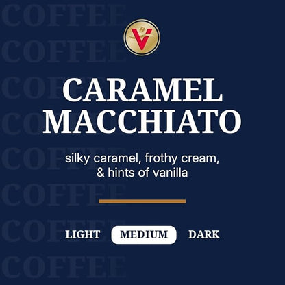 Victor Allen's Coffee Caramel Macchiato Flavored, Medium Roast, 42 Count, Single Serve Coffee Pods for Keurig K-Cup Brewers