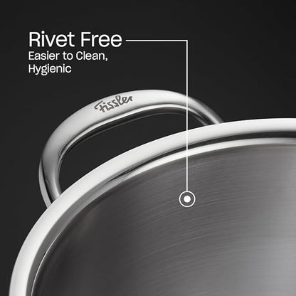 Fissler M5 Pro-Ply 5-ply Stainless Steel Sauté Pan, 3 Quart, with Metal Lid