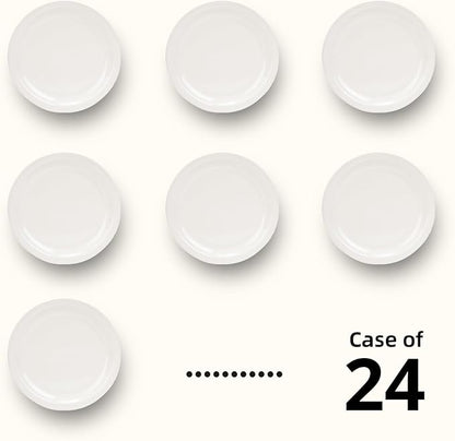 Stoneware Narrow Rim Commercial Grade Dinnerware America White, Plate 9 5/8", Case of 24