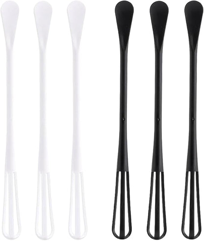 6PCS Tiny Whisk, Mini Whisk, Multi-function, Small and Easy to Clean, Easy to Use, for Stirring, Beating, Mixing Ingredients, Mixing Sauces (White and Black)