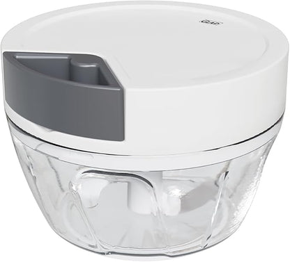 Glad Manual Pull Vegetable Chopper - Small Handheld Food Processor and Veggie Cutter with Pull String - Kitchen Cooking Tool for Meal Prep, 13.5oz (400mL)