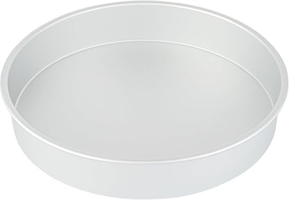 Restaurantware-Met Lux 16 x 3 Inch Straight-Sided Baking Tins, 12 Round Cake Pans - Oven-Ready, Freezable, Anodized Aluminum Round Baking Pans, Greaseproof, For Layer Birthday Cakes
