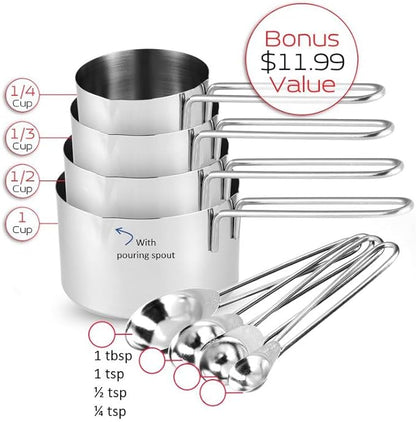 EatEx Bakeware Sets and Mixing Bowl Set, Non-Stick Baking Sheet Set with Utensils, Carbon Steel Cookie Sheets for Baking with Silicon Handles, Oven Safe Sheet Pans and More