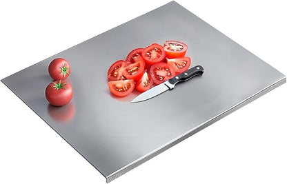 304 Stainless Steel Cutting Board – Stainless Steel Kitchen Chopping Boards Non-Slip, Dishwasher Safe – Ideal for Meat, Vegetables, Fruits, Bread & Baking – Commercial & Home Use (23.6 * 19.6in)