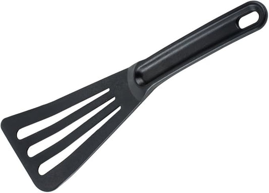 Mercer Culinary Hell's Tools Hi-Heat Slotted Spatula, 12 Inch x 3.5 Inch, Black