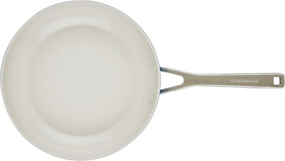KitchenAid Hard Anodized Ceramic Nonstick Cookware Pots and Pans Set, 9 Piece - Blue Velvet