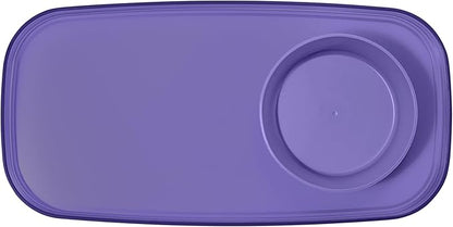 madesmart dipware Small Serving Plate, Collapsible & Removable Dip Bowl for Salsa, Queso, Sald, Olives, Premium Dishwasher & Microwave Safe, Multipurpose Plate & Bowl, Plum