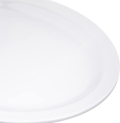 Carlisle FoodService Products Kingline Plastic Oval Platter Oval Tray for Home and Restaurant, Melamine, 12 x 9 Inches, White