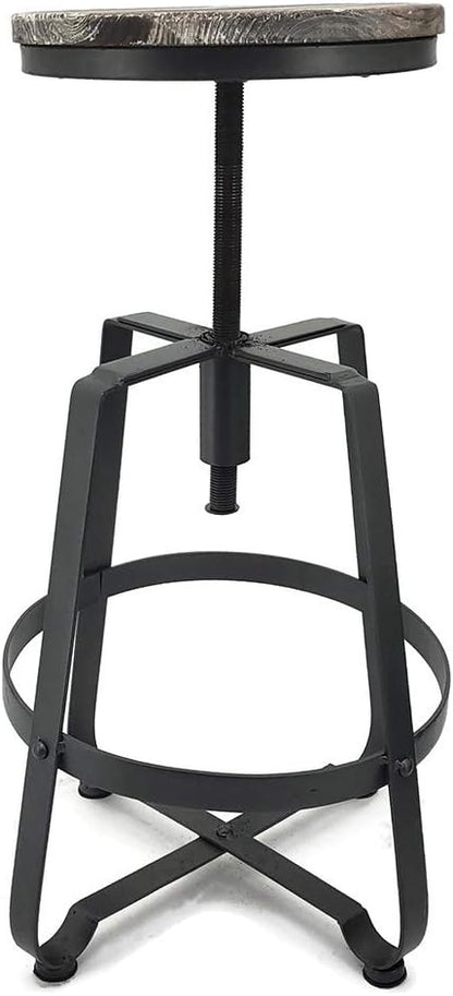 Modern Home Turner Retro Adjustable Contemporary Steel/Wood Barstool