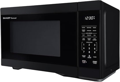 SHARP Countertop Microwave Oven with Removable 12.4" Carousel Turntable, 1000 Watt, 1.1 Cubic Feet, Black