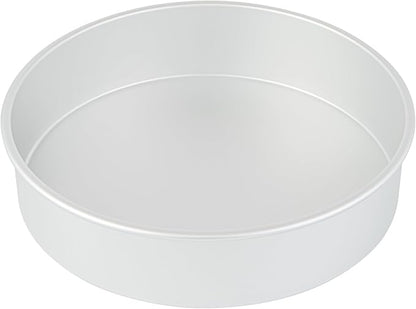 Restaurantware-Met Lux 12 x 3 Inch Straight-Sided Baking Tin, 1 Round Cake Pan - Oven-Ready, Freezable, Anodized Aluminum Round Baking Pan, Greaseproof, For Layer Birthday Cake