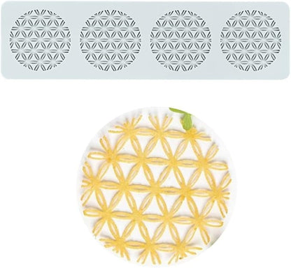 Silicone Molds 3D Hollow Leaf Chocolate Molds Honeycomb Bee Candy Mold Flower Pattern Fondant Mold Cake Topper Sugar Craft Decoration (B_Leaf 10 * 2.8 * 0.12inch)