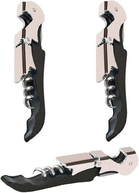 Professional Waiter Corkscrew Wine Openers Set, Heavy Duty Stainless Steel Hinges Wine Key for Restaurant Waiters, Sommelier, Bartenders