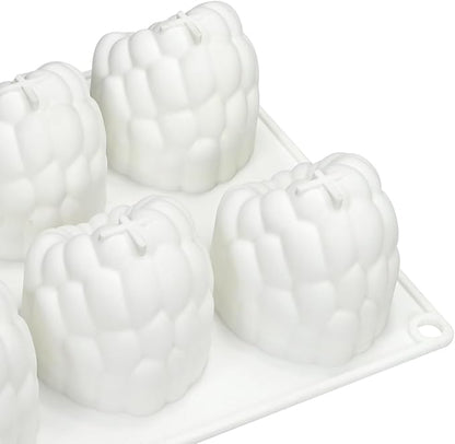 mostsom Silicone Dessert Mold, 6-Cavity Raspberry Pattern Chocolate Mousse Cake Mold, Flexible Baking Mold for Candy, Jelly, Ice Cube (B_ Raspberry)