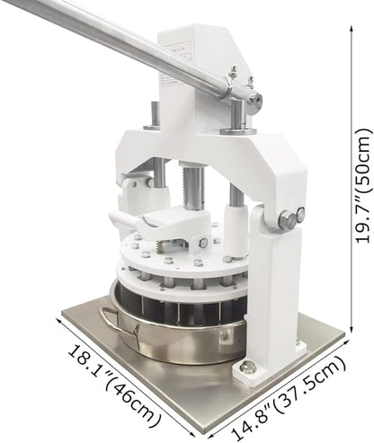 Manual Dough Divider 18pcs, Commercial Dough Dividing Cutting Machine, Stainless Steel Dough Cutter for Bakery, Pizzeria