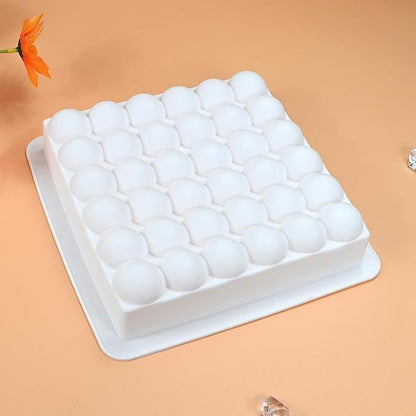 mostsom Silicone Mold for Mousse Cake, Chocolate, Cheesecake Bubbles Shape Pan - Flexible Baking Dish for Candy, Dessert, Ice Cube - Non-Stick Freezer & Oven Safe (C_ Bubbles)