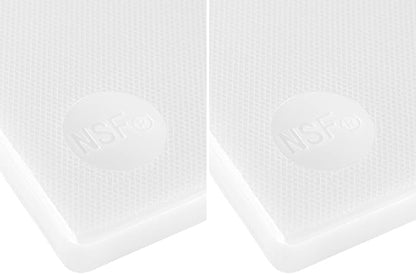 CURTA 2 Pack Cutting Boards for Kitchen, 20" x 14" x 0.5" White Coded Plastic Commercial Chopping Board with Anti Slip Surface Dishwasher Safe
