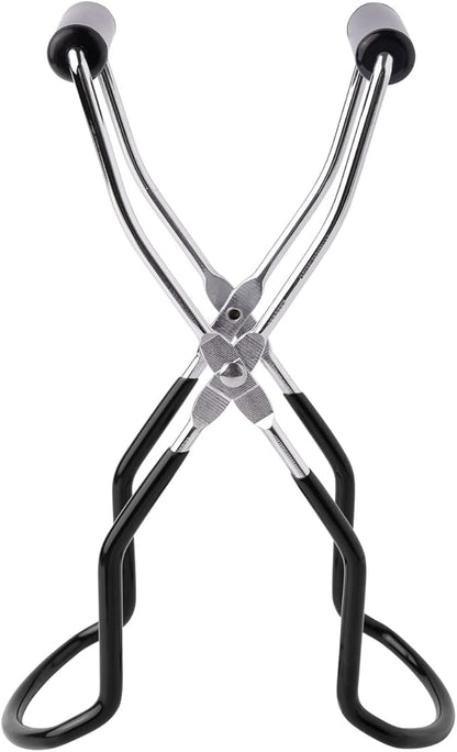 Eeoyu Canning Jar Lifter Tongs Stainless Steel Jar Lifter with Grip Handle for Home Kitchen (Black)