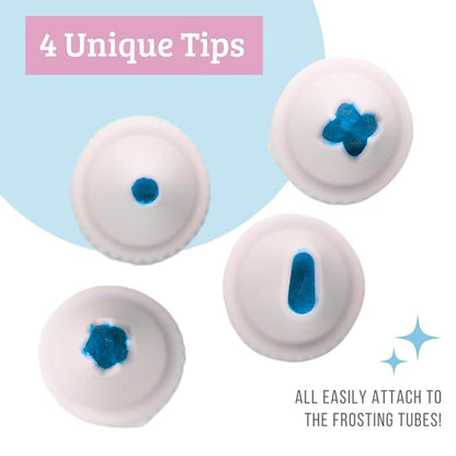 Sweets Indeed Frosting Kit plus Sprinkles Frosting Tubes nozzles 11.71 ounces Perfect for baking and cookie decoarting (Patriotic)