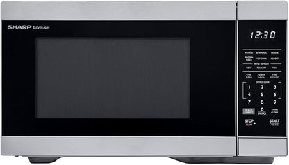 SHARP Countertop Microwave Oven Compatible with Alexa Orville Redenbacher's Certified with Removable 12.4" Carousel Turntable, 1000 Watt, 1.1 Cubic Feet, Stainless Steel