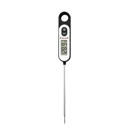 Escali Long Stem Digital Thermometer for Meat, Frying, Cooking, Candy and Kitchen Use, Extra Long 5.6-Inch Probe, Black