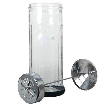 ForPro Multi-Cide Tall Glass Jar, for All Hairstyling Tools Including Brushes, Combs & Shears, 37 oz