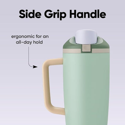 Owala FreeSip Tumbler - Stainless Steel - 40-oz. - Green (Eucalyptus) (Pack of 6)