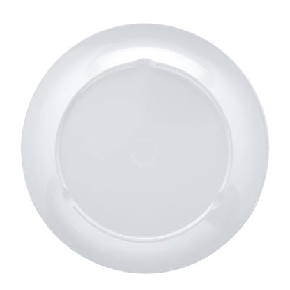 Amazon Basics Melamine (Plastic) Plate, 6 Piece Set, 10.5 in, White