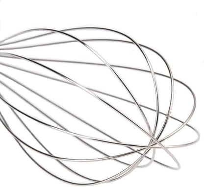 10 inch Stainless Steel Whisk, 5 inches for mixing small amounts of liquids, milkshakes, coffee, juice, etc. 2-piece set (buy 10 inches and get 5 inches as a gift) silver