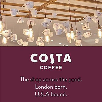 Costa Coffee Ground Coffee, Colombian Decaf Medium Roast, 12oz each, Rainforest Alliance Certified