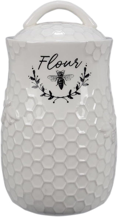 Young's Inc Ceramic Honey Bee Canisters, 4 pc/set