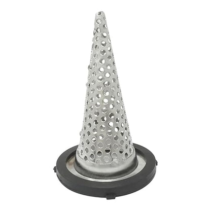 Gloxco 2" Funnel Suction Strainer, Witch Hat, Stainless Steel (STR-F200)