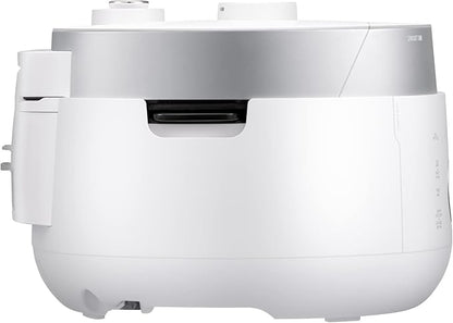CUCKOO Twin Pressure Rice Cooker 10-Cup Uncooked / 20-Cup Cooked with Induction Heating Technology, 20 Menu Modes with Voice Guide, Large Rice Maker Multi-Cooker & Pressure Cooker (CRP-LHTR1009FW)