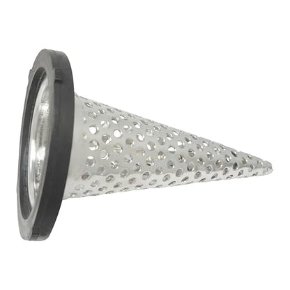 Gloxco 2" Funnel Suction Strainer, Witch Hat, Stainless Steel (STR-F200)