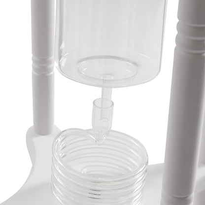 Cold Brew Drip Coffee Maker, 2500ml/84.54oz Ice Coffee Brewer Machine Dripper Pot Cold-Drip Coffee Tower with Glass Container Wood Stand for Home Office