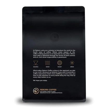Reborn Coffee Specialty Whole Bean Coffee, Medium Roast, 12 Ounce, Guatemala Huehuetenango, Flavor Notes of Cherry, Caramelized, and Full Body