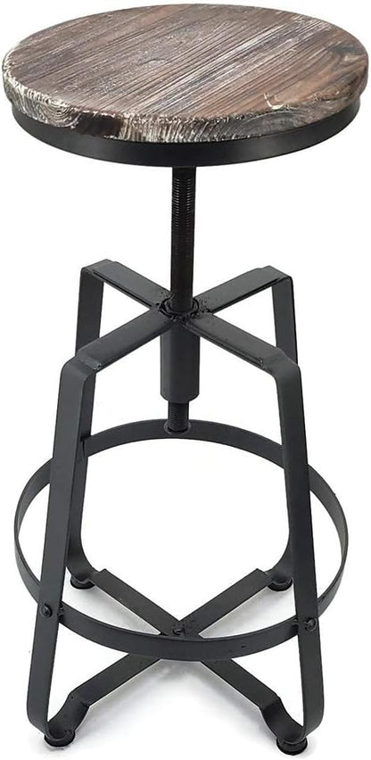Modern Home Turner Retro Adjustable Contemporary Steel/Wood Barstool