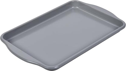 13-Inch Baking Sheet Pan Non-Stick Carbon Steel Rimmed Naturally Slick Ceramic Coating Cookie Sheet Pan for Oven Roasting Meat Bread Battenberg Pastries 15.1" x 9.6"