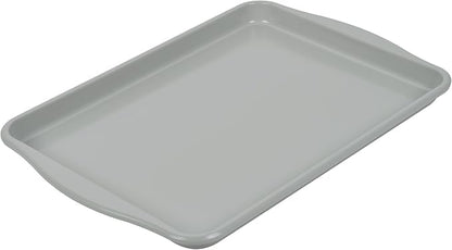 15-Inch Baking Sheet Pan, Non-Stick Jelly Roll Carbon Steel Naturally Slick Ceramic Coating Rimmed Cookie Sheet Pan for Oven Roasting Meat Bread - 15" x 10"