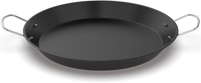 Ceramic Non-Stick Pan with 2 Handles, 18.5in Round Grill Griddle for TIKI Solo Stove Cuisinart Fire Pit Kamado Charcoal Grill Weber Kettle and More, Oven and Induction Safe PTFE Free PFOA Free