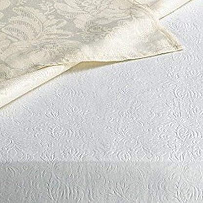 Home Bargains Plus Quilted Heavy Duty Table Pad Protector with Flannel Backing, Cut to Fit, Heat Resistant, Wipe Clean, Protects Table from Spills and Scratches, White, 60” x 84” Rectangle
