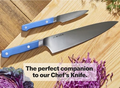 Misen 3.5" Paring Knife – Precision Kitchen Knife - High-Carbon Stainless Steel Blade – Ergonomic Handle for Peeling, Trimming, and Slicing – Lightweight, Versatile Tool for All Culinary Tasks - Black