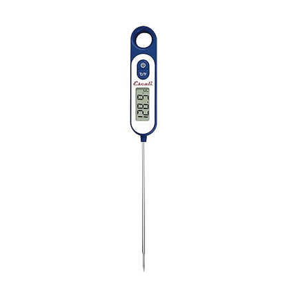 Escali Long Stem Digital Thermometer for Meat, Frying, Cooking, Candy and Kitchen Use, Extra Long 5.6-Inch Probe, Blue