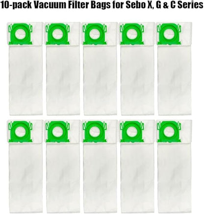 8-PACK 6695ER Vacuum Cleaner Bags for Sebo K Series Sebo X Series X1 X2 X3 X4 X5 Extra Pet XP2 XP3 AIRBELT K Series Windsor Sensor X1 X2 X3 X4 X5