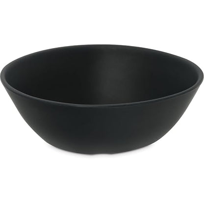 Carlisle FoodService Products Ridge Reusable Plastic Bowl for Home and Restaurant, Melamine, 22 Ounces, Slate, (Pack of 12)