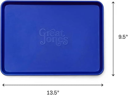 Great Jones Little Sheet Pan & Little Chill Rack Set (Blueberry) | 13.5 x 9.5 Heavy-Duty Nonstick Pan & Cooling Rack | Baking Tray & Wire Rack for Cooking, Baking, Roasting | Oven & Dishwasher Safe