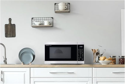 SHARP Countertop Microwave Oven with Removable 12.4" Carousel Turntable, 1000 Watt, 1.1 Cubic Feet, Stainless Steel