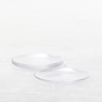 Fortessa Los Cabos Glass Dinnerware Collection, Dinner Plate (Set of 4), 10.5 Inch, Clear