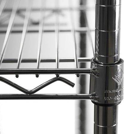Shelving Inc. 14" d x 36" w Chrome Wire Shelving with 2 Tier Shelves, Weight Capacity 800lbs Per Shelf
