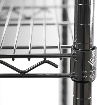 Shelving Inc. 14" d x 30" w Chrome Wire Shelving with 2 Tier Shelves, Weight Capacity 800lbs Per Shelf
